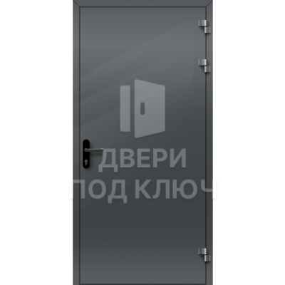 Однопольная алюминиевая глухая огнеупорная дверь ДПК-16631
